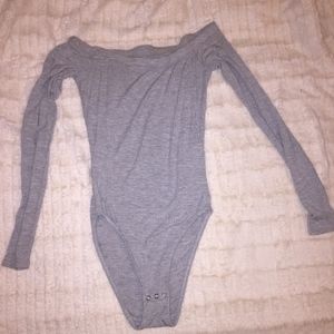 off the shoulder ribbed bodysuit